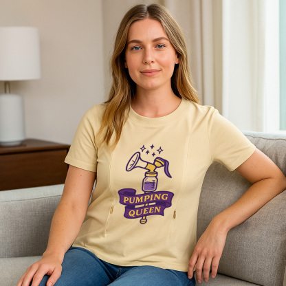 totkeeps Pumping Queen Tee | Funny Cotton Nursing & Pum | brand