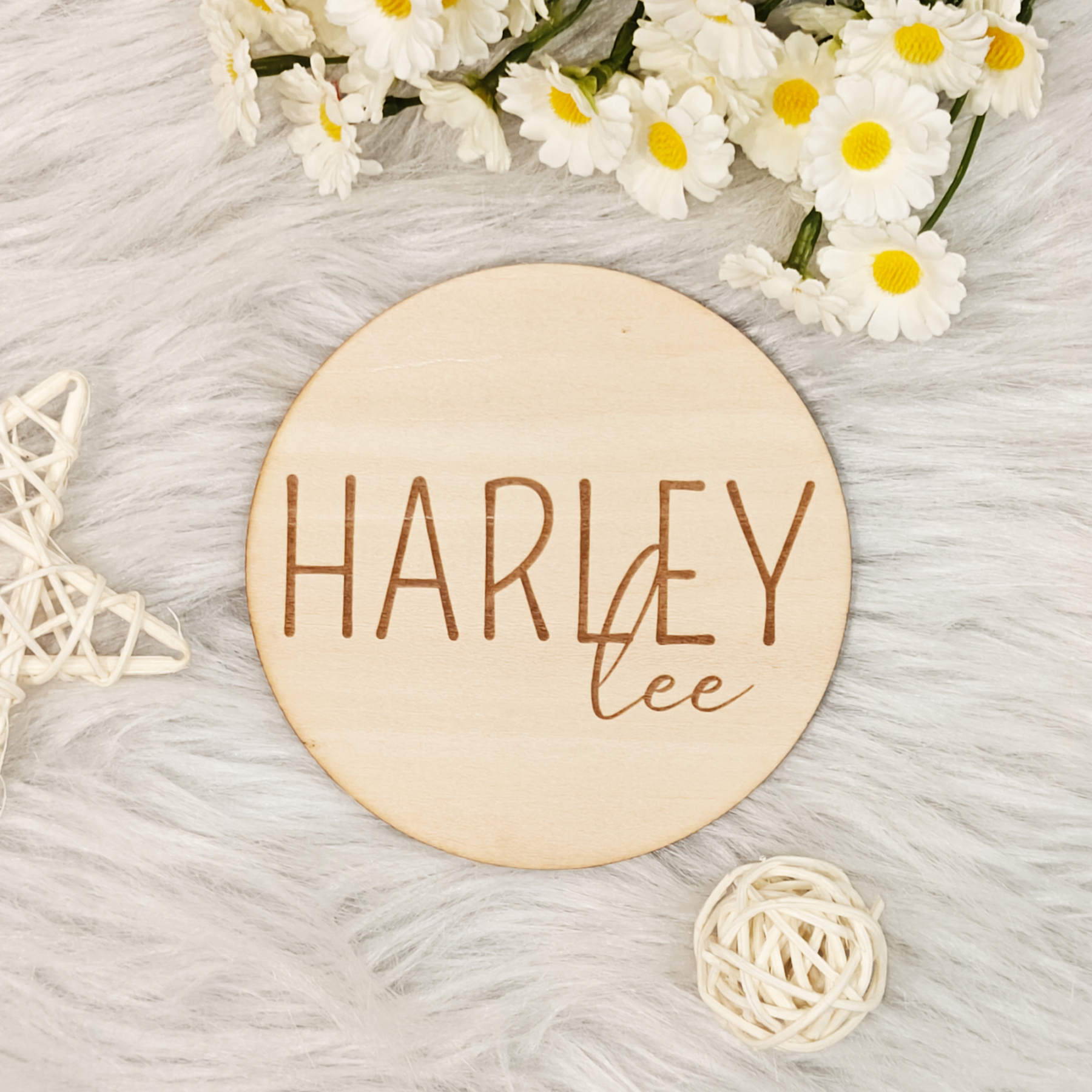 Personalized Baby Name Wood Tag
