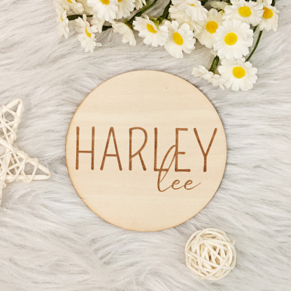 Personalized Baby Name Wood Tag