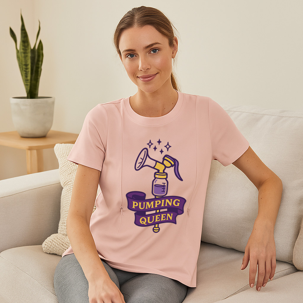 totkeeps Pumping Queen Tee | Funny Cotton Nursing & Pum | brand