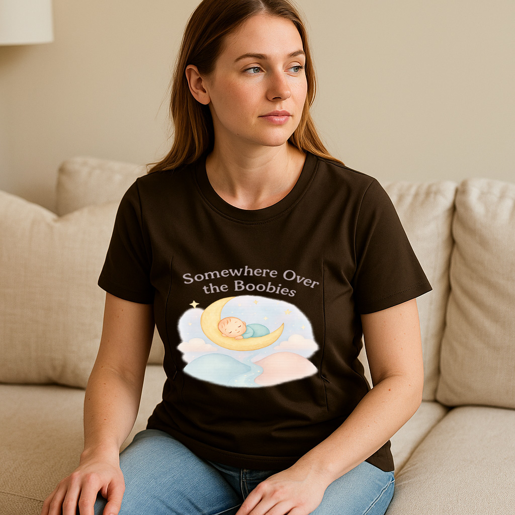 Funny Nursing T-Shirt | "Somewhere Over the Boobies" |  | brand