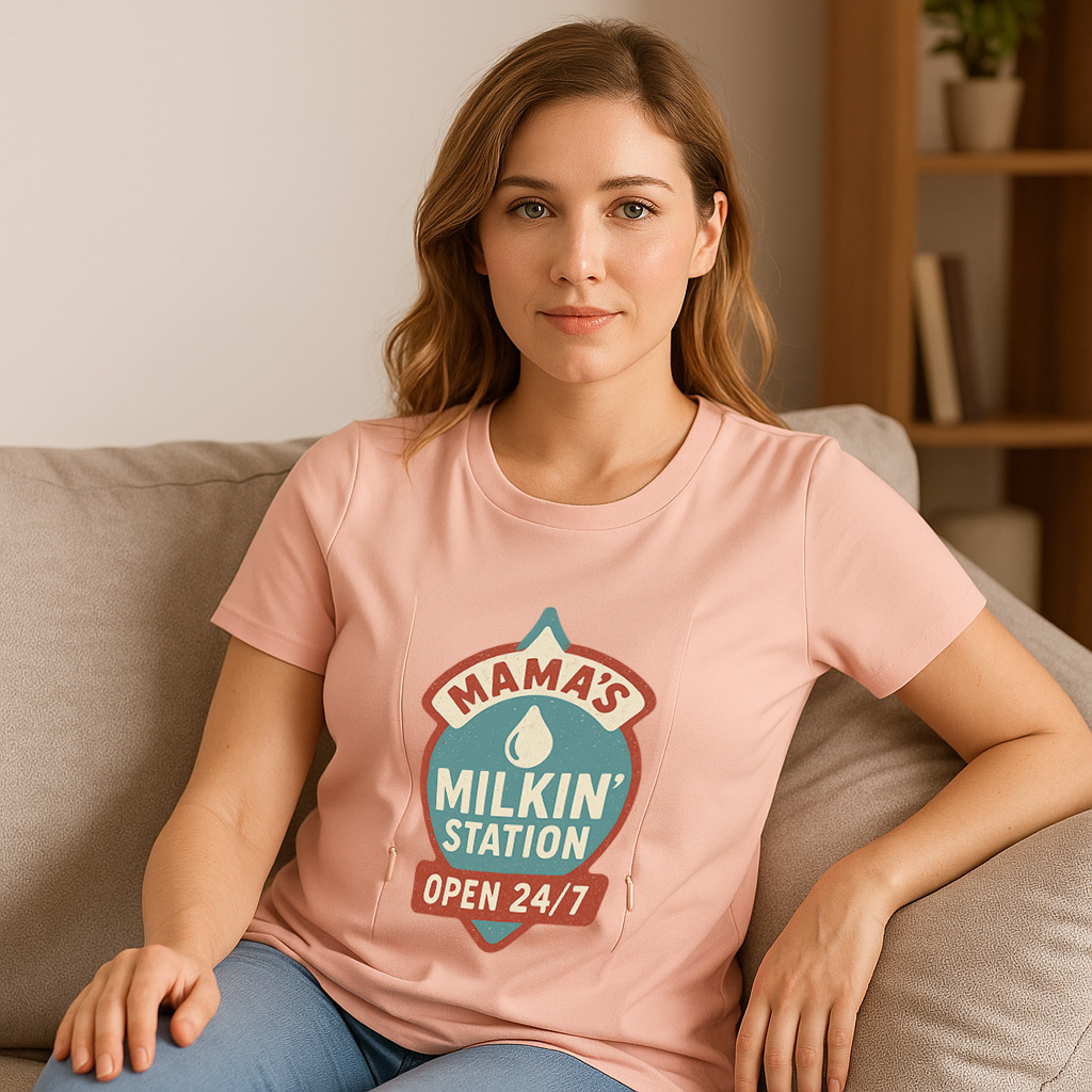 Pump Like a Mother T-Shirt | Easy Side Zipper Access fo | brand