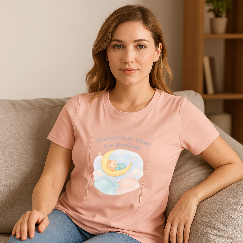 Funny Nursing T-Shirt | "Somewhere Over the Boobies" |  | brand