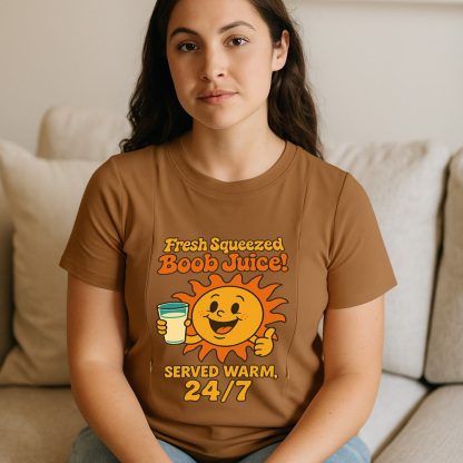 Funny Nursing T-Shirt | Boob Juice Dispenser | 95% Cotton