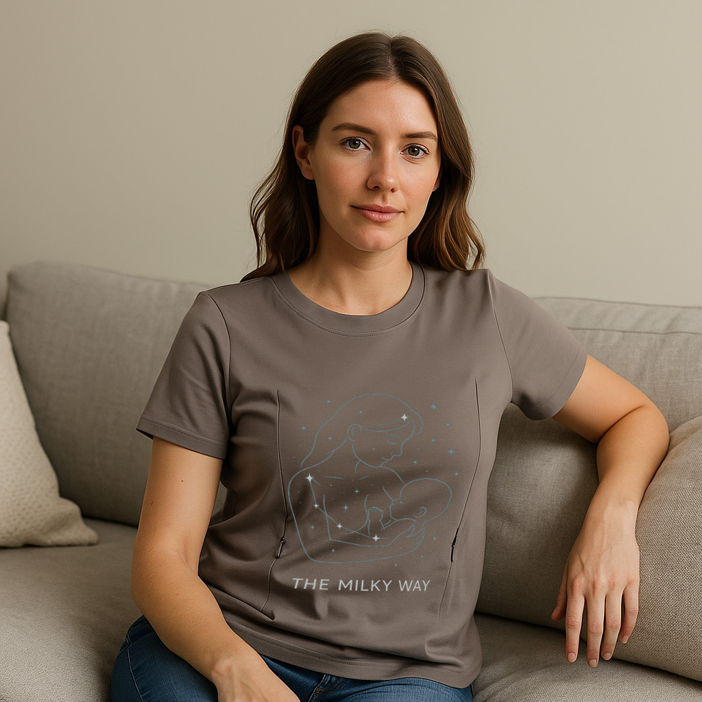Funny Nursing T-Shirt | "The Milky Way" | Side Zippers  | brand
