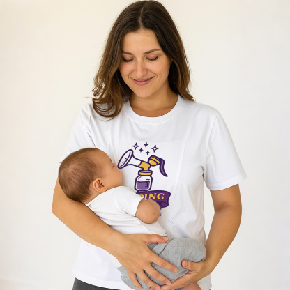 totkeeps Pumping Queen Tee | Funny Cotton Nursing & Pum | brand
