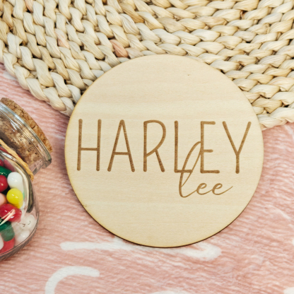 Personalized Baby Name Wood Tag