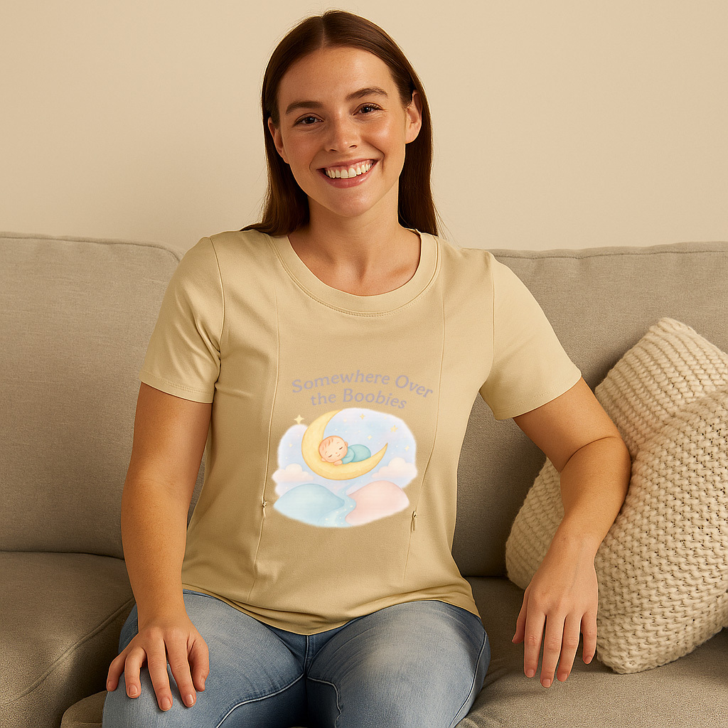 Funny Nursing T-Shirt | "Somewhere Over the Boobies" |  | brand