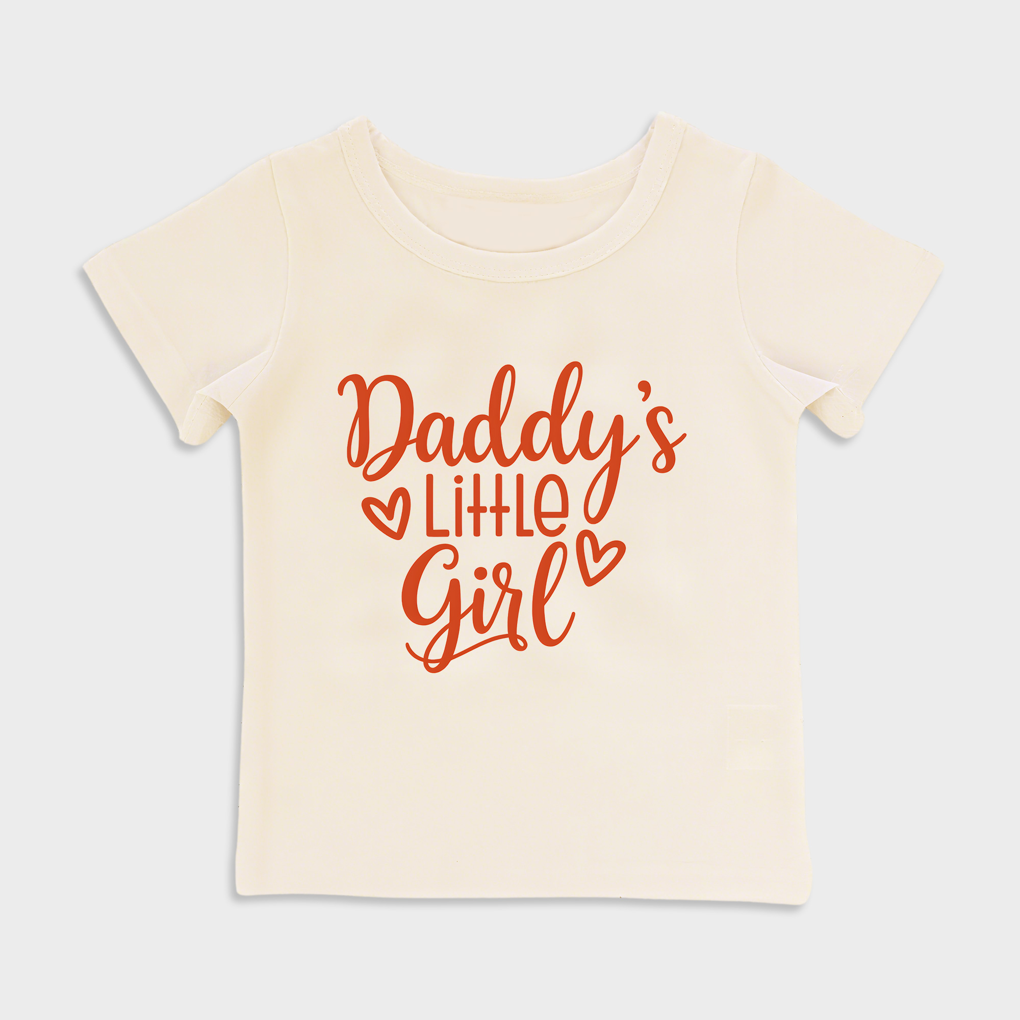 baby shirt - daddys little girl kids t shirt toddler top beige in beige