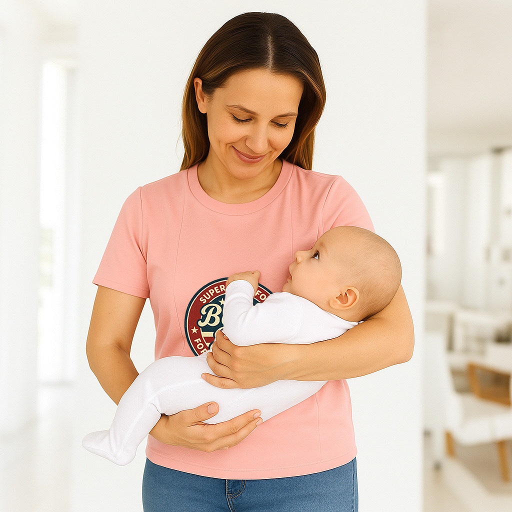 Funny Nursing Tee "Boob Juice" | Soft Cotton Shirt with | brand