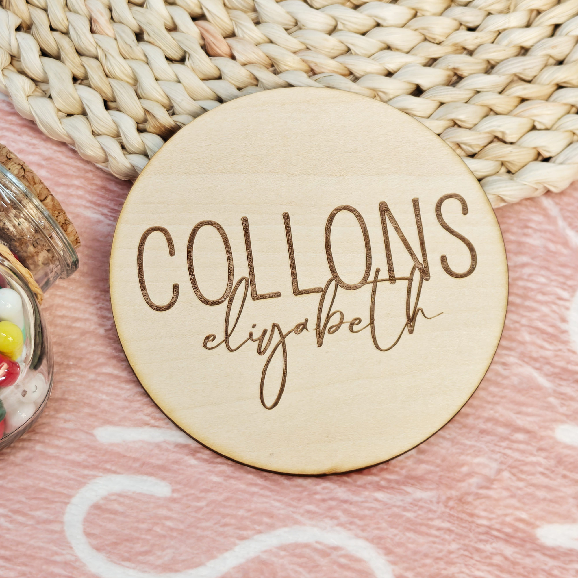 Personalized Baby Name Wood Tag