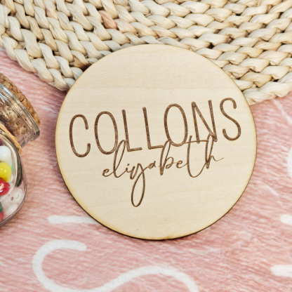 Personalized Baby Name Wood Tag