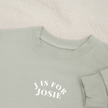 Personalized Pink My Name Graphic Sweatshirt Bubble Romper