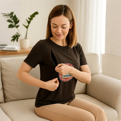 Funny Nursing Tee "Boob Juice" | Soft Cotton Shirt with | brand