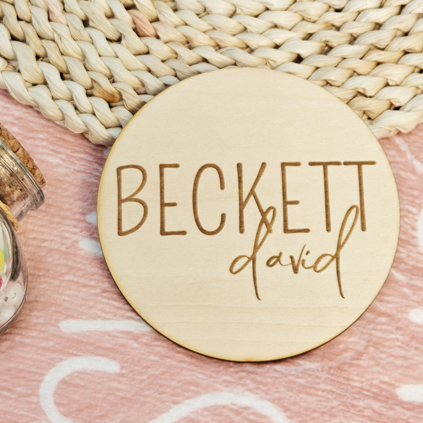 Personalized Baby Name Wood Tag