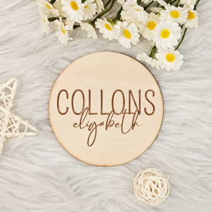 Personalized Baby Name Wood Tag