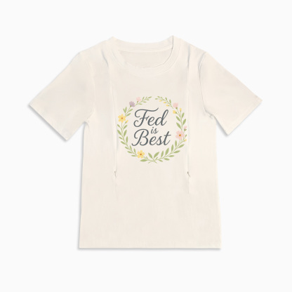 Totkeeps Fed Is Best Tee | Supportive Zipper Nursing Top