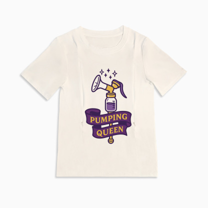 totkeeps Pumping Queen Tee | Funny Cotton Nursing & Pumping Shirt