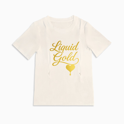 Totkeeps Liquid Gold Breastfeeding Tee | Easy Side Zippers
