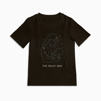 Funny Nursing T-Shirt | "The Milky Way" | Side Zippers for Easy Access
