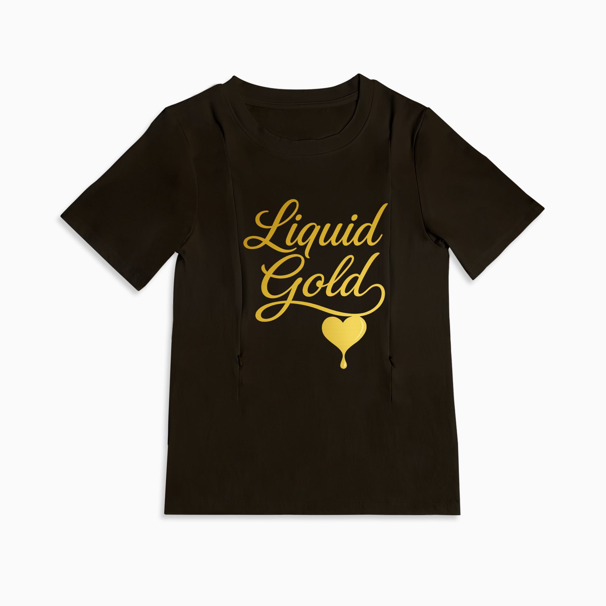 Totkeeps Liquid Gold Breastfeeding Tee | Easy Side Zippers