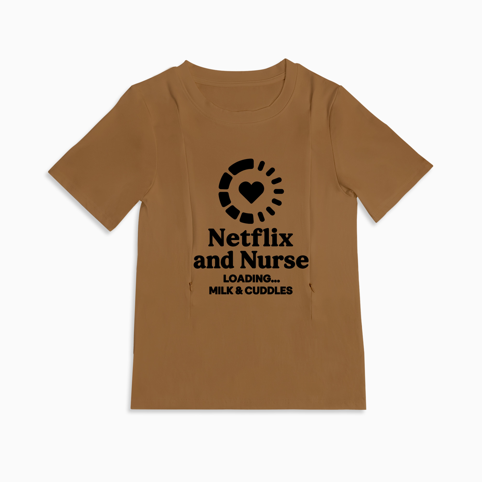 Funny Nursing Shirt | Netflix & Nurse Slogan Tee with Side Zippers