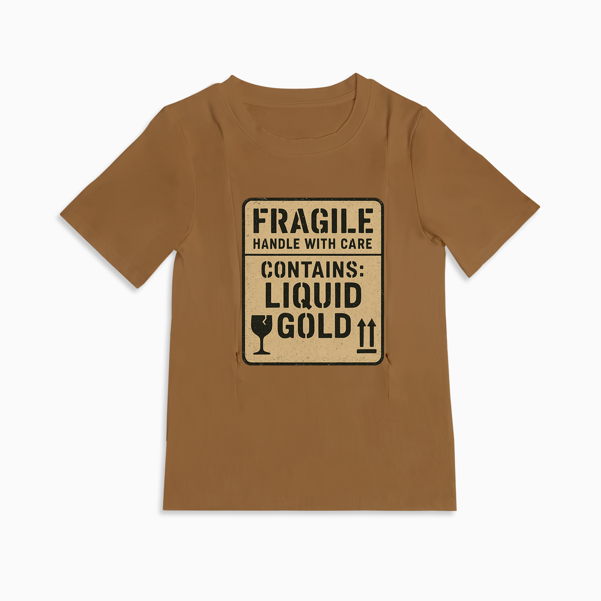 Zipper Nursing Shirt - Liquid Gold Inside | Funny & Functional Breastfeeding Top