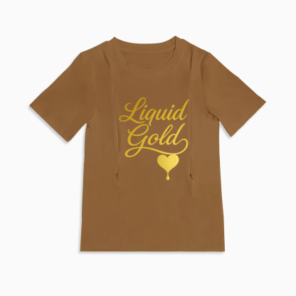 Totkeeps Liquid Gold Breastfeeding Tee | Easy Side Zippers