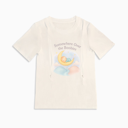 Funny Nursing T-Shirt | "Somewhere Over the Boobies" | Side Zippers