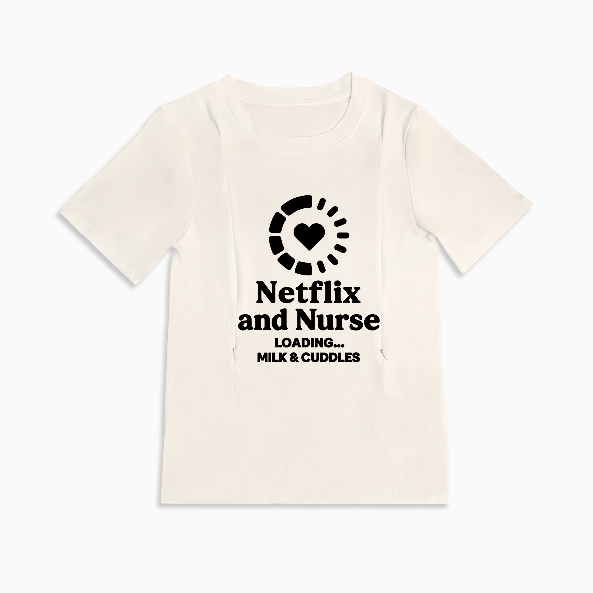 Funny Nursing Shirt | Netflix & Nurse Slogan Tee with Side Zippers