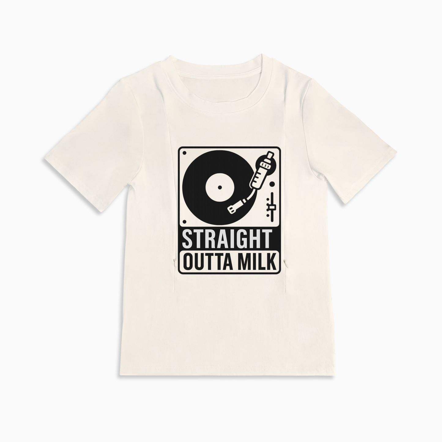 Funny Nursing Tee | "Straight Outta Milk" Slogan with S | brand
