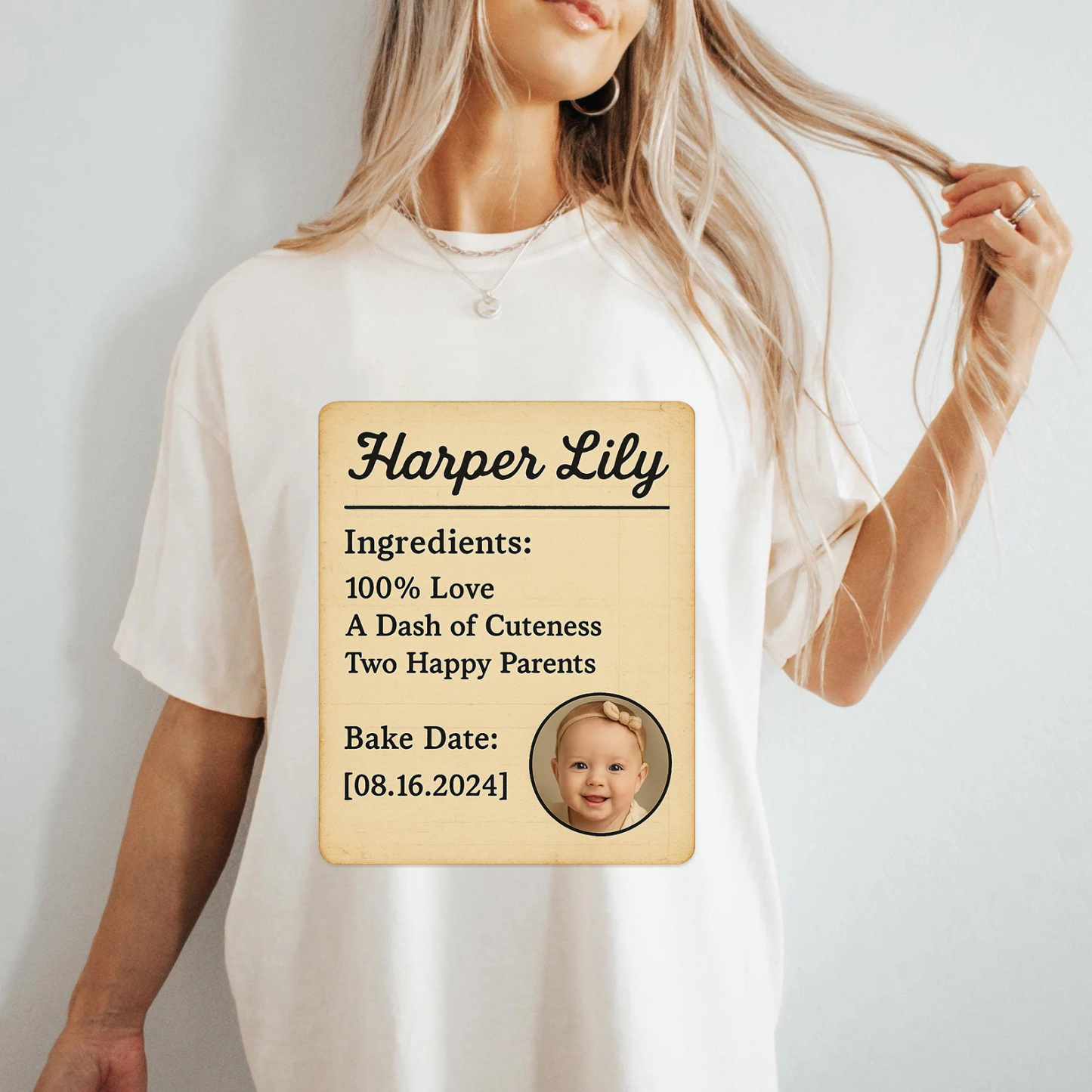 Family Matching Custom Old-fashioned Recipe Card T-Shirt