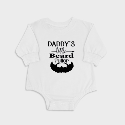Daddy's Little Beard Puller - Long Sleeve Newborn & Baby bodysuits