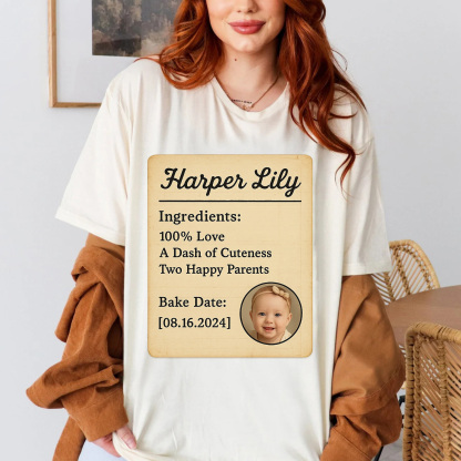 Family Matching Custom Old-fashioned Recipe Card T-Shirt