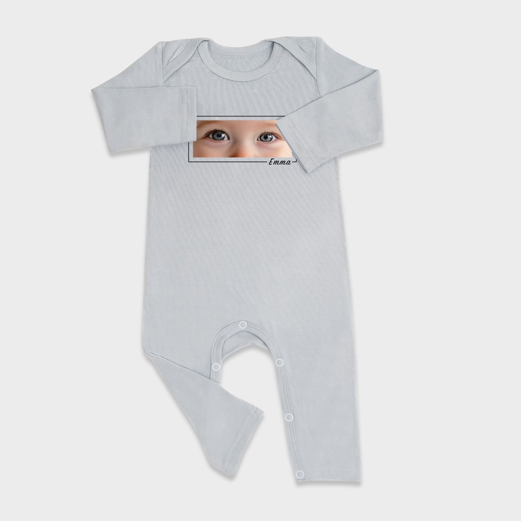 Custom Baby Eyes Full Length Snap Rompers