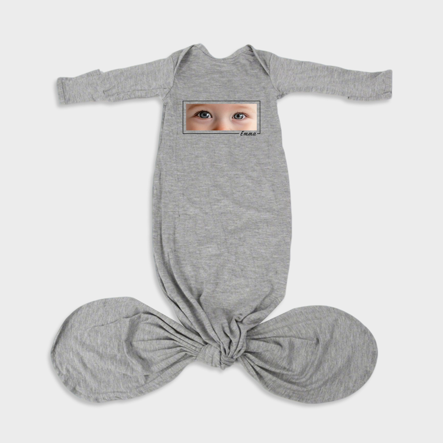 Custom Baby Eyes Modal Newborn Knot Gown