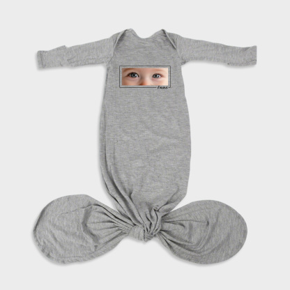 Custom Baby Eyes Modal Newborn Knot Gown