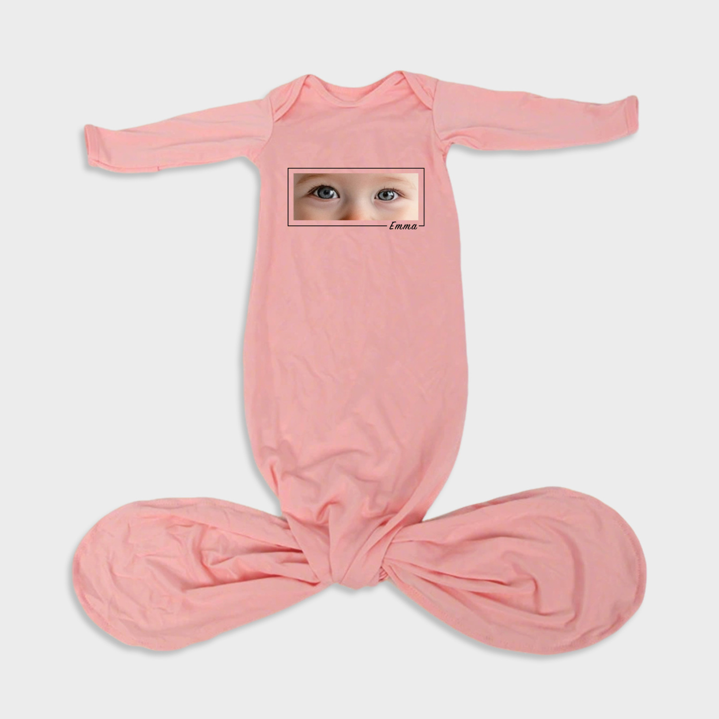 Custom Baby Eyes Modal Newborn Knot Gown