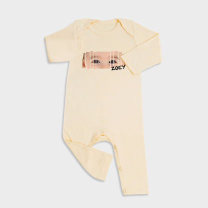 Custom Baby Eyes Full Length Snap Rompers