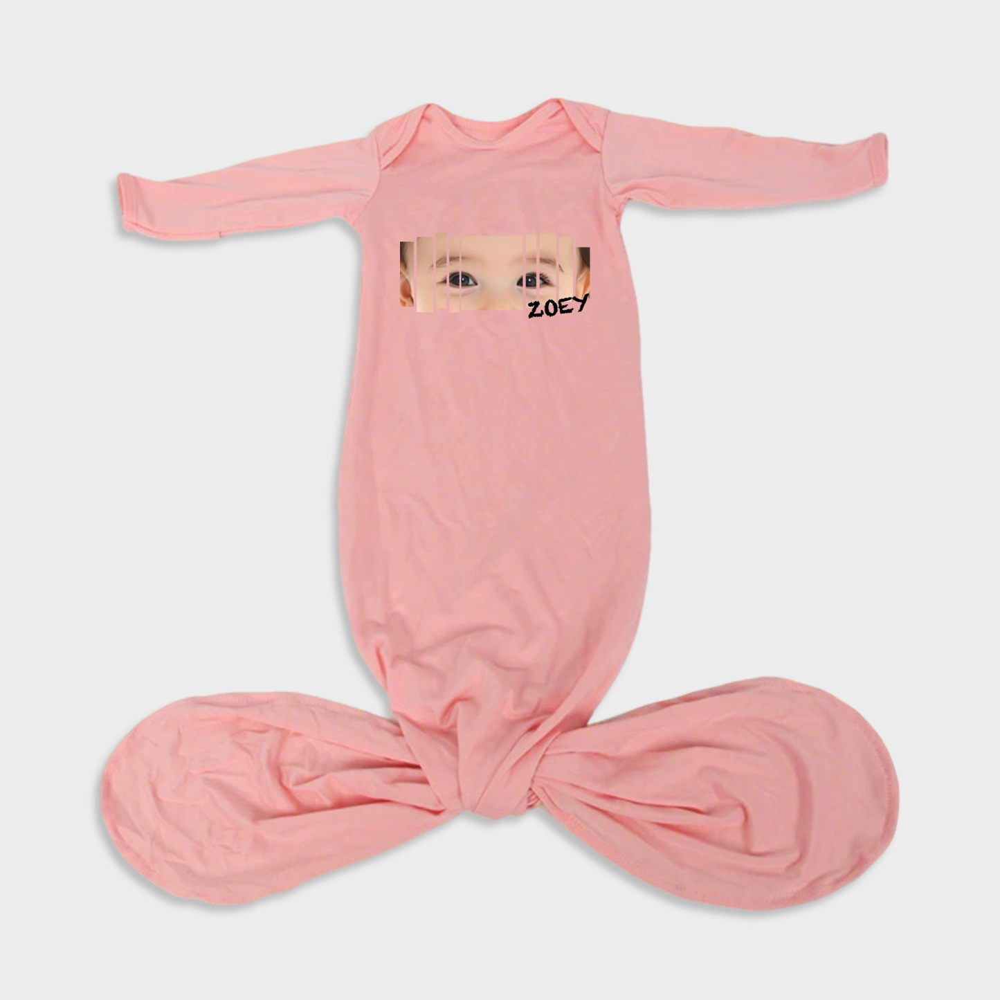 Custom Baby Eyes Modal Newborn Knot Gown