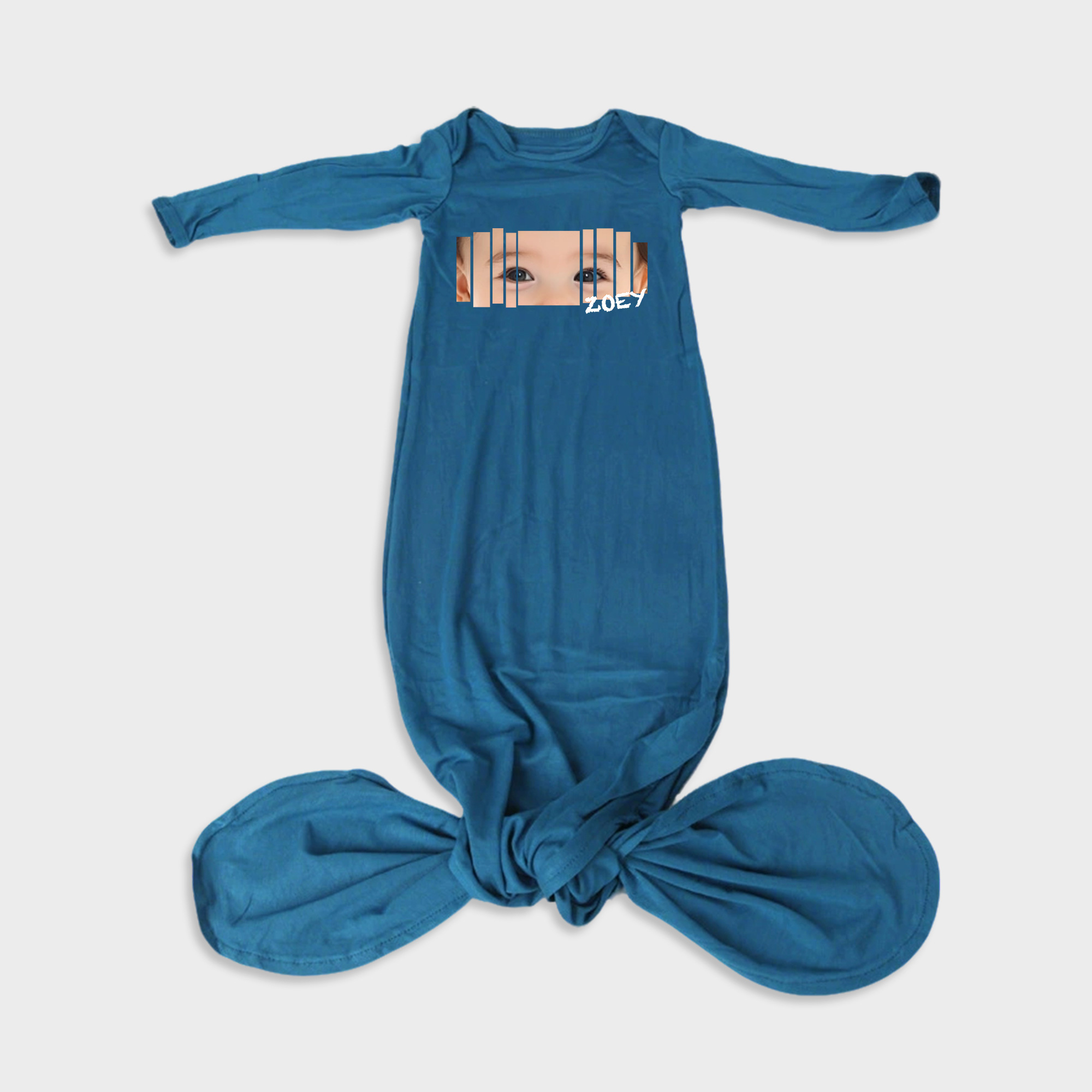 Custom Baby Eyes Modal Newborn Knot Gown