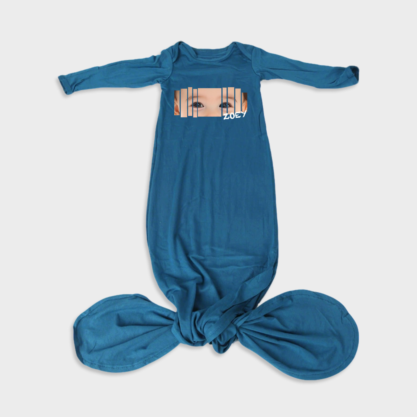 Custom Baby Eyes Modal Newborn Knot Gown