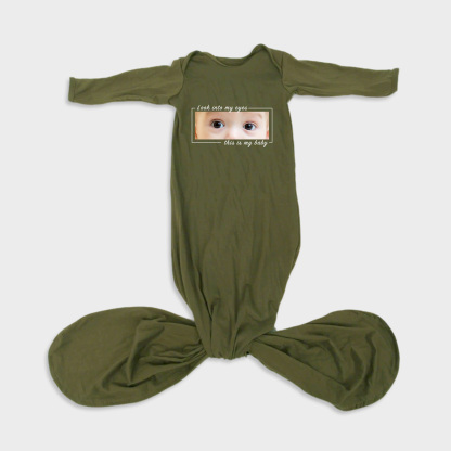 Custom Baby Eyes Modal Newborn Knot Gown