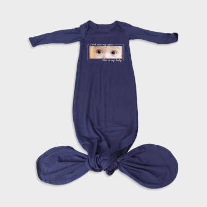 Custom Baby Eyes Modal Newborn Knot Gown