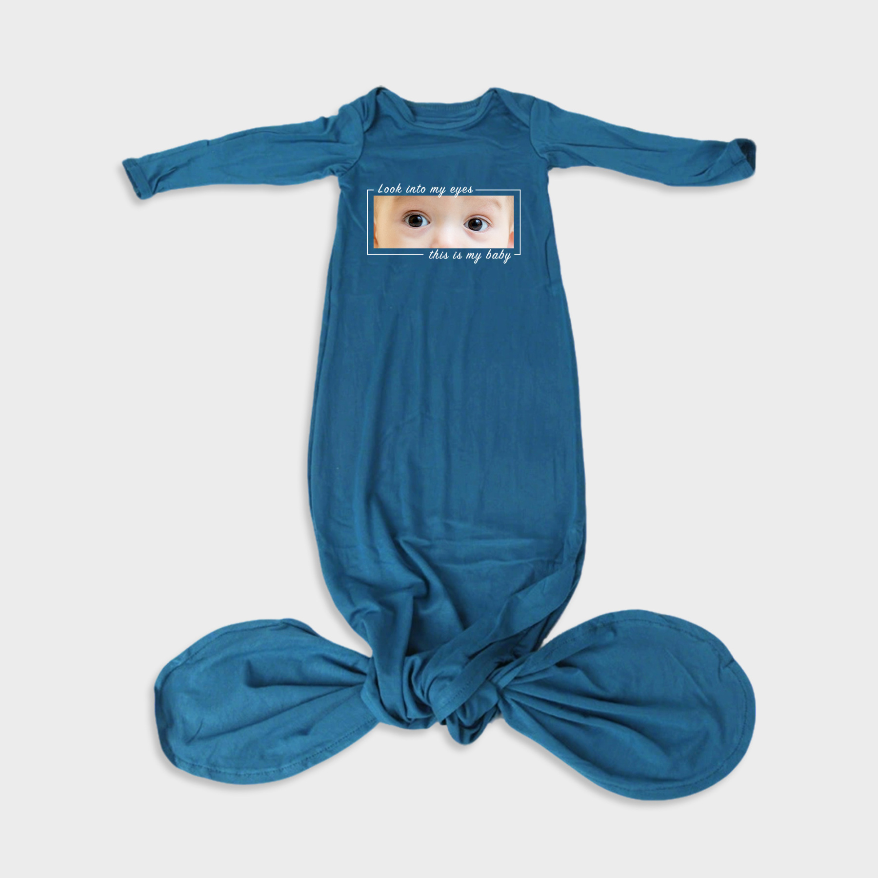 Custom Baby Eyes Modal Newborn Knot Gown