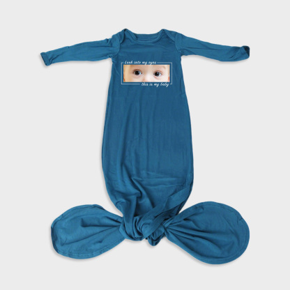 Custom Baby Eyes Modal Newborn Knot Gown