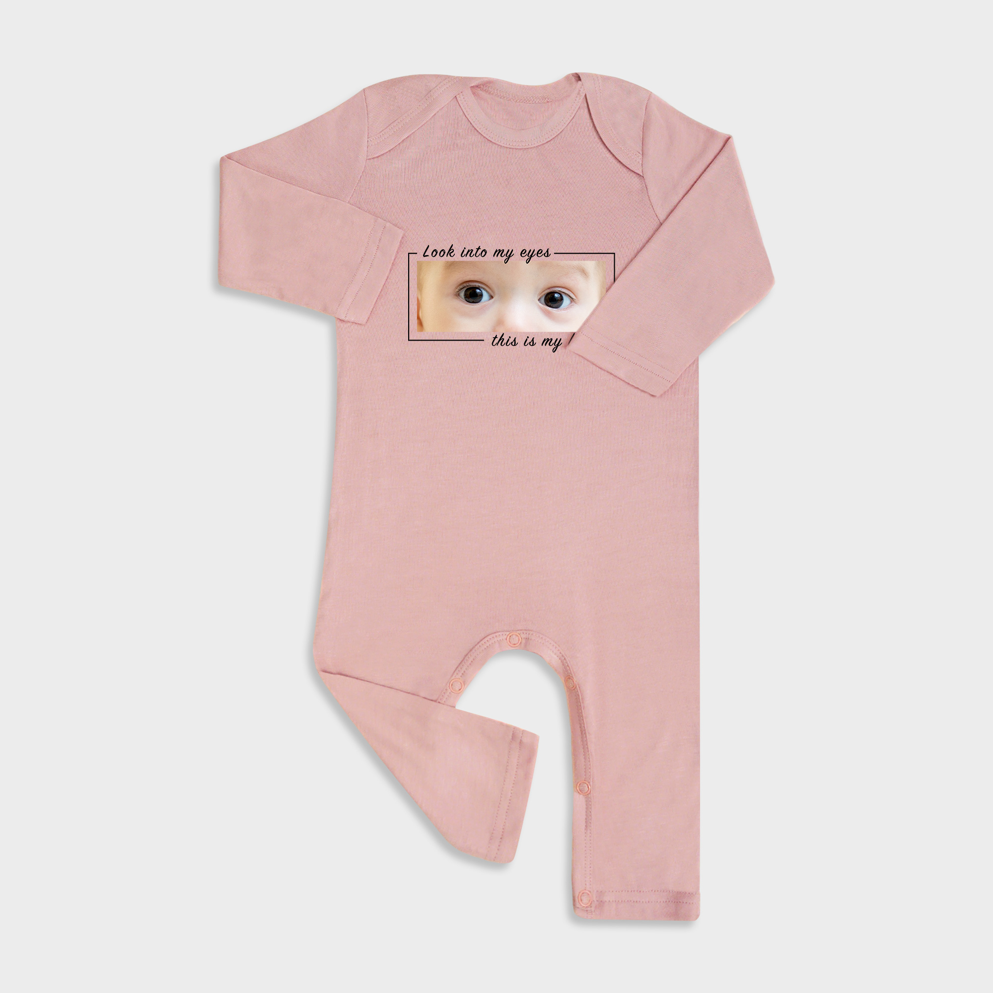 Custom Baby Eyes Full Length Snap Rompers