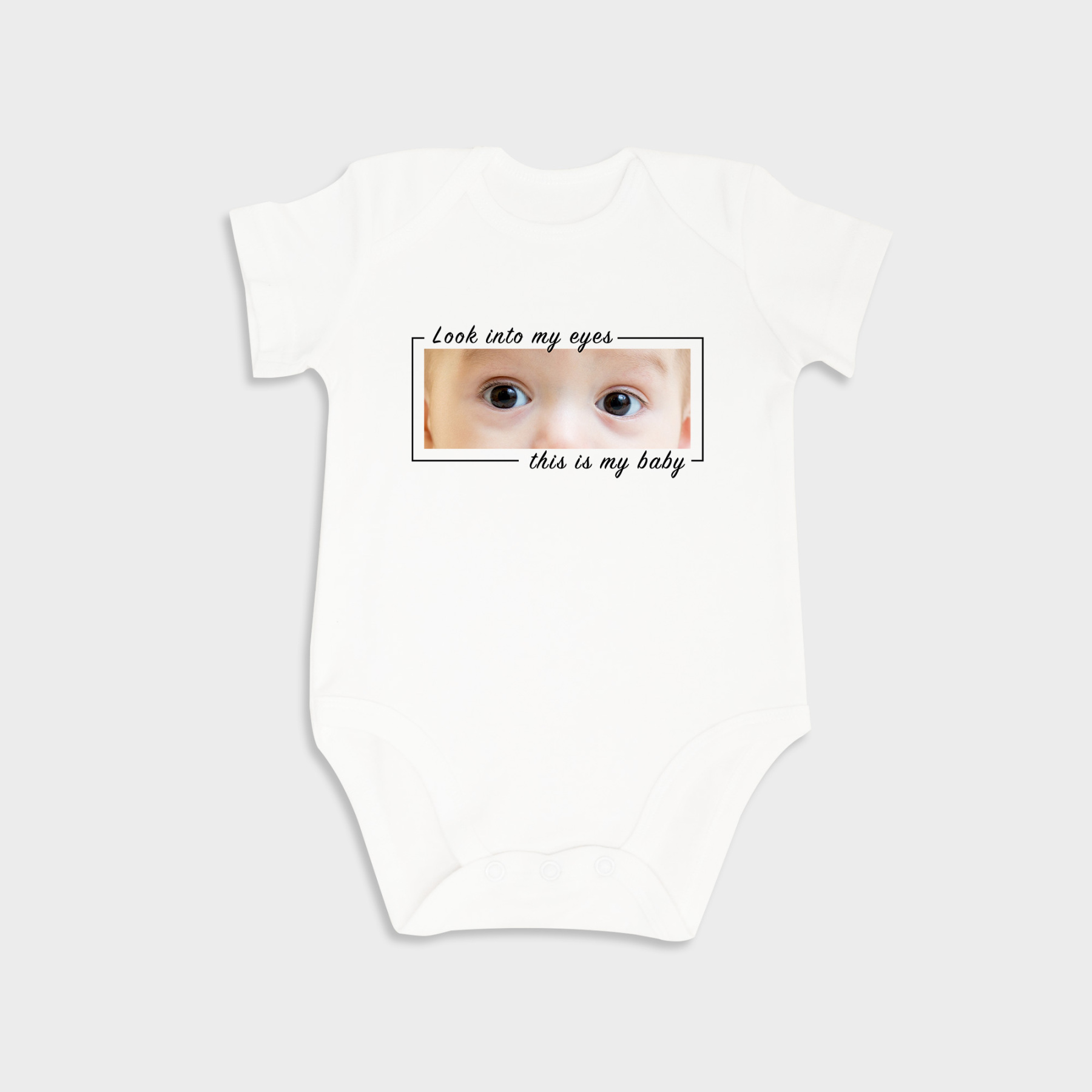 Custom Baby Eyes Short-Sleeve Onesies