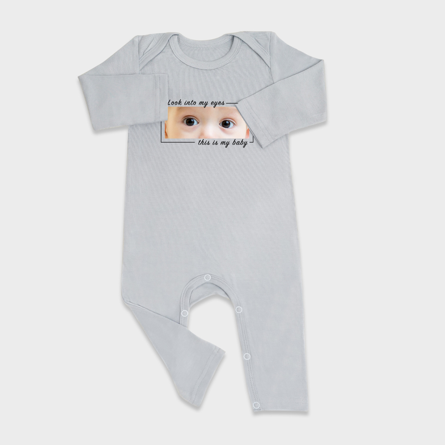 Custom Baby Eyes Full Length Snap Rompers
