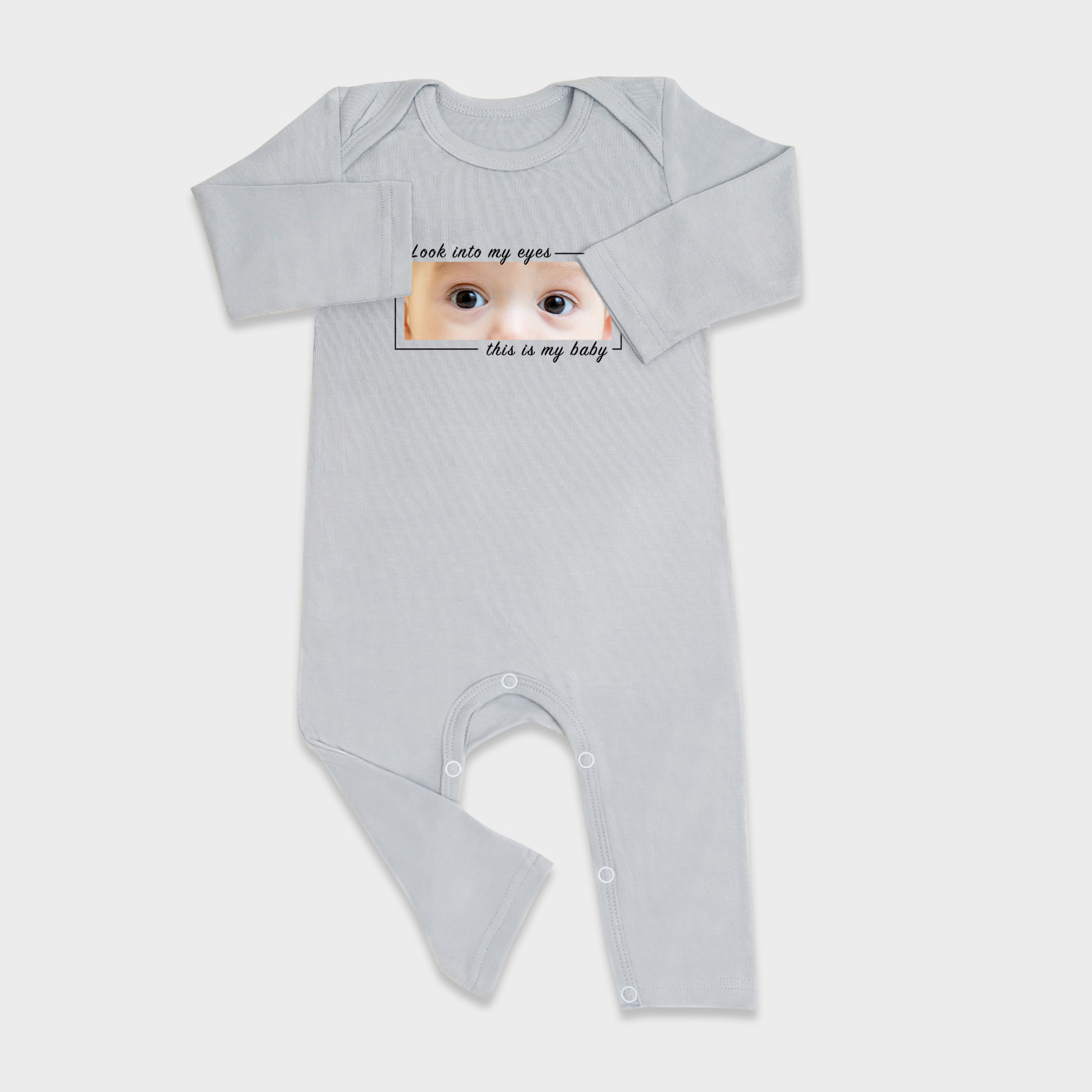 Custom Baby Eyes Full Length Snap Rompers